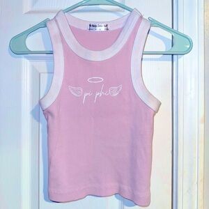 Pi Beta Phi Tank Top Pink Pi Phi Angel wings and halo